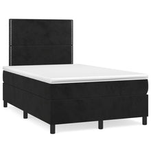 Boxspring Met Matras Fluweel Zwart 120 x 200 cm Effen met spijkers