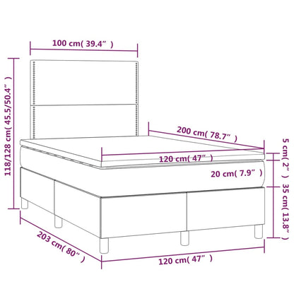 Boxspring met matras fluweel donkerblauw 120x200 cm 120 x 200 cm Donkerblauw