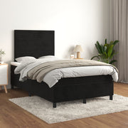 Boxspring met matras 120x200 cm zwart fluweel