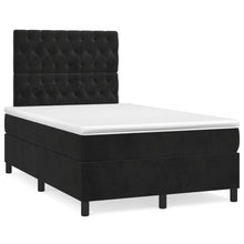Boxspring Met Matras Fluweel Zwart 120 x 200 cm Getuft ontwerp