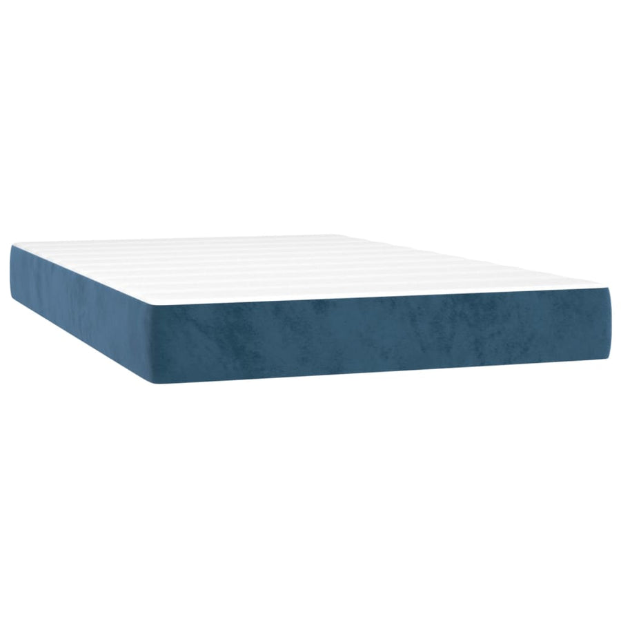 Boxspring Met Matras Fluweel Donkerblauw 120 x 200 cm Getuft ontwerp