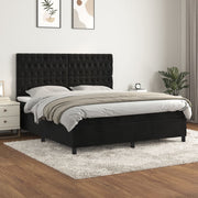 Boxspring met matras 180x200 cm zwart