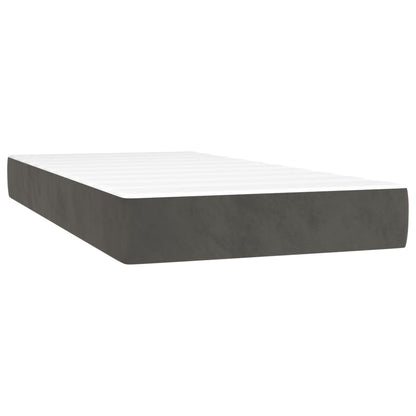 Boxspring Met Matras Fluweel Donkergrijs 200 x 200 cm Getuft ontwerp