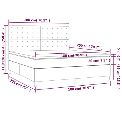 Boxspring met matras fluweel donkerblauw 180x200 cm