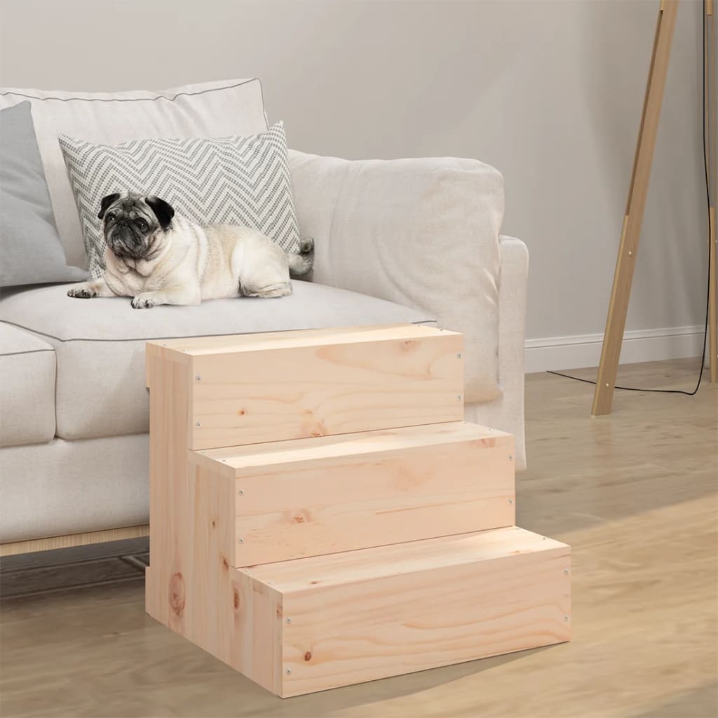 Huisdierentrap 40X37,5X35 Cm Massief Grenenhout 40 x 37.5 x 35 cm Naturel