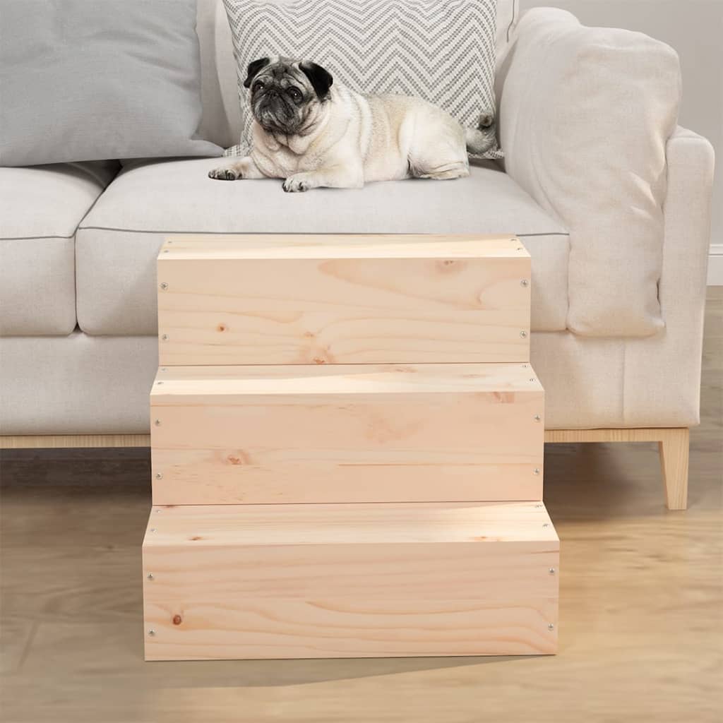 Huisdierentrap 40X37,5X35 Cm Massief Grenenhout 40 x 37.5 x 35 cm Naturel