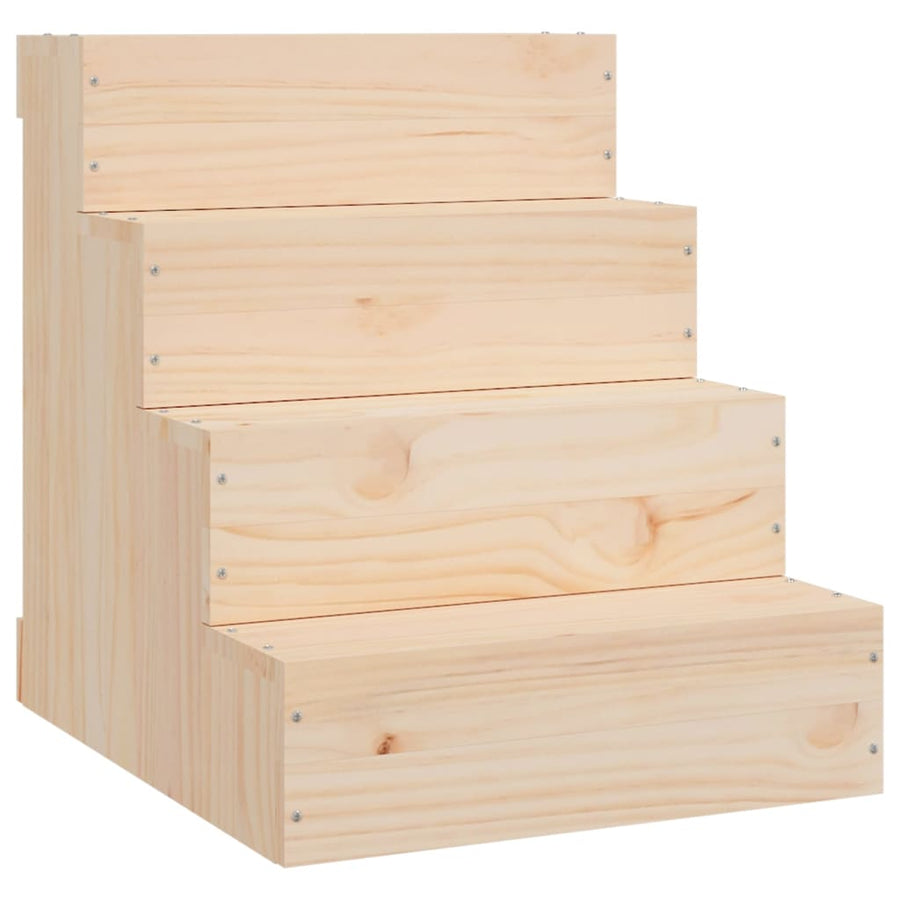 Huisdierentrap 40X49X47 Cm Massief Grenenhout 40 x 49 x 47 cm Naturel