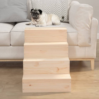 Huisdierentrap 40X49X47 Cm Massief Grenenhout 40 x 49 x 47 cm Naturel