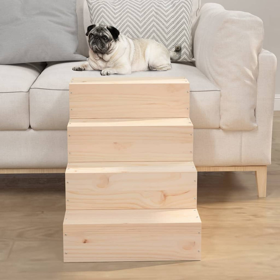Huisdierentrap 40X49X47 Cm Massief Grenenhout 40 x 49 x 47 cm Naturel