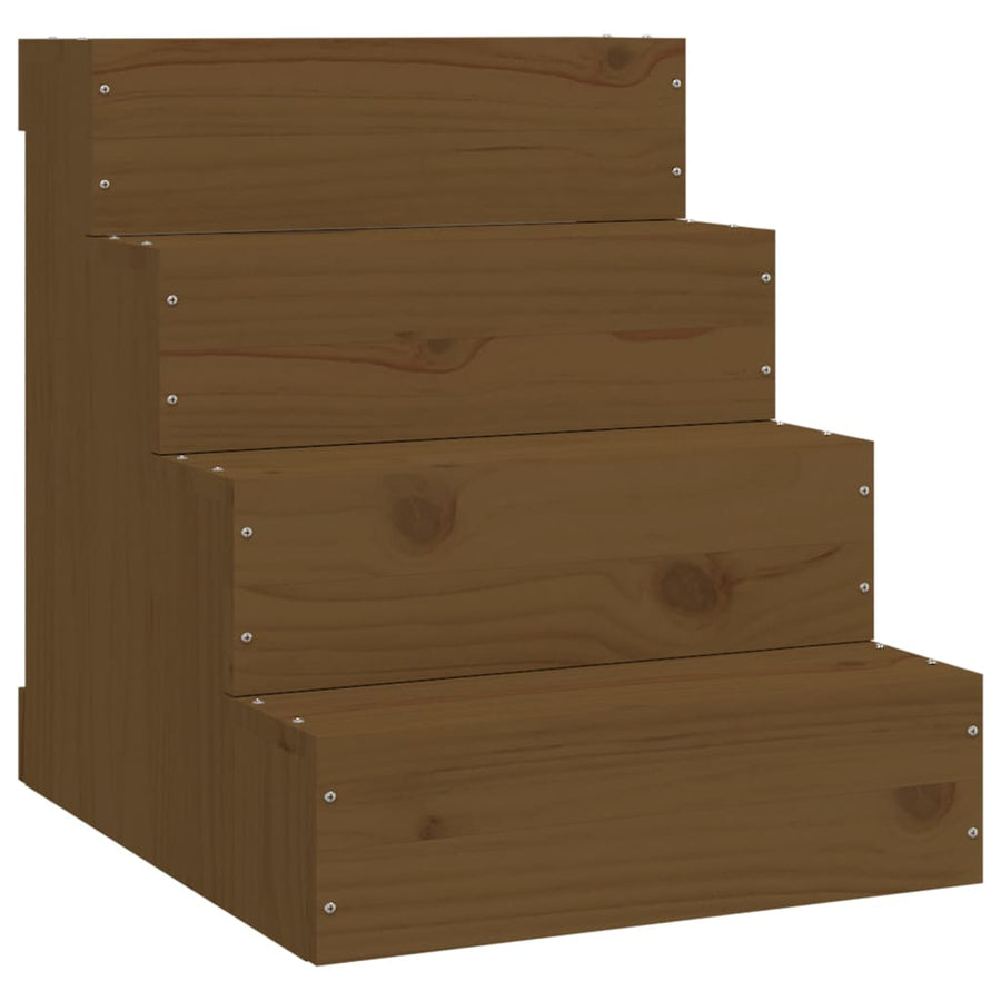 Huisdierentrap Massief Grenenhout 40 x 49 x 47 cm Honingbruin