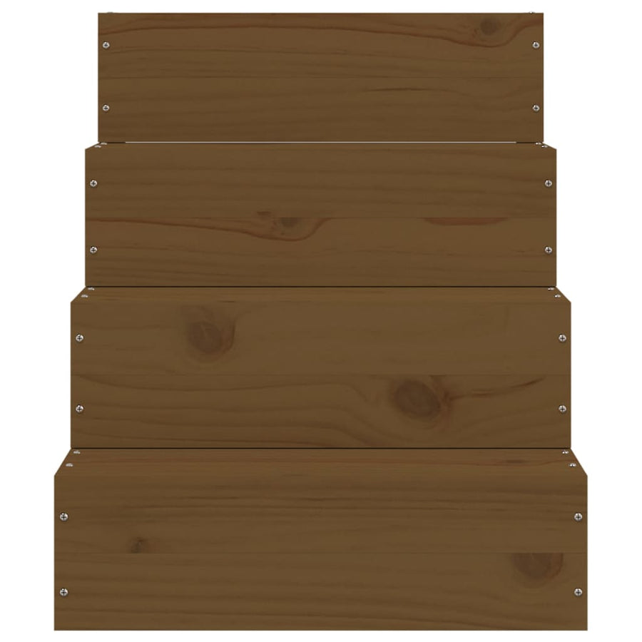 Huisdierentrap Massief Grenenhout 40 x 49 x 47 cm Honingbruin