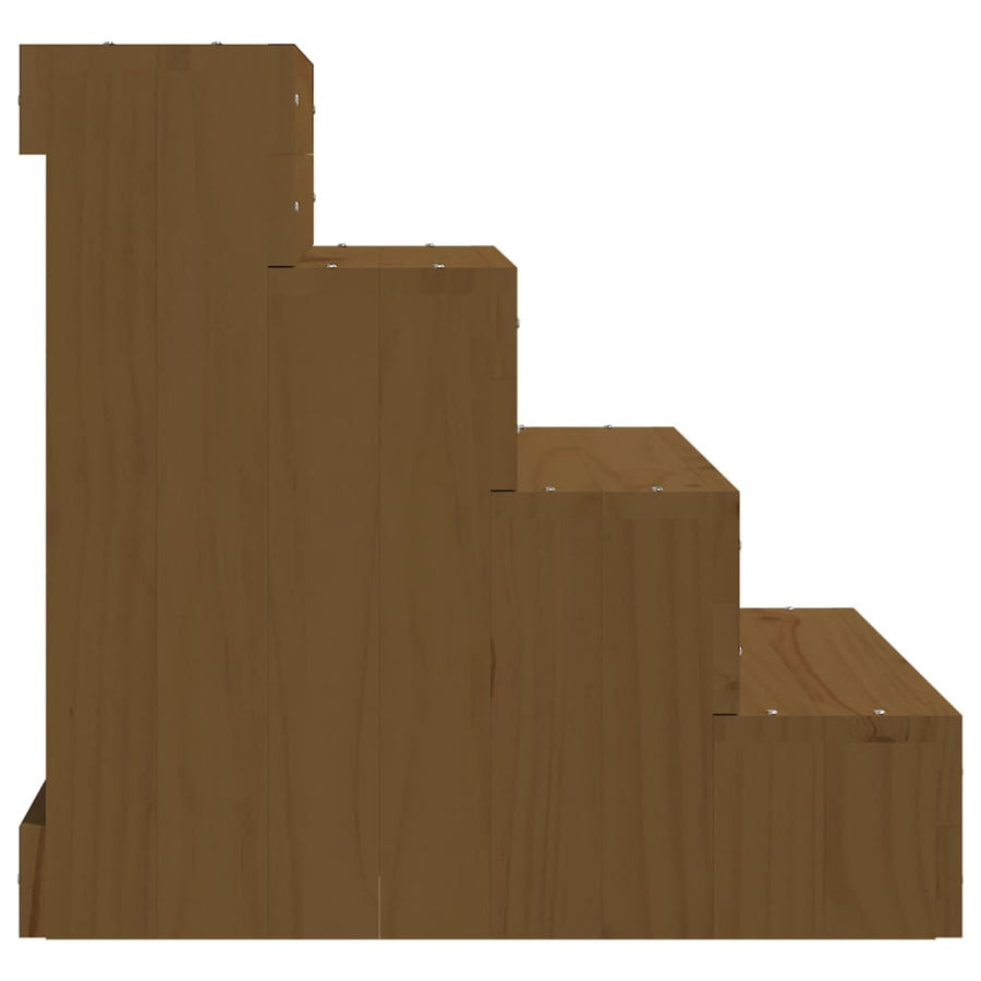 Huisdierentrap Massief Grenenhout 40 x 49 x 47 cm Honingbruin