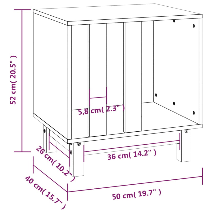 Hondenhok 50X40X52 Cm Massief Grenenhout
