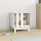 Dog kennel 50x40x52 cm solid pine wood white