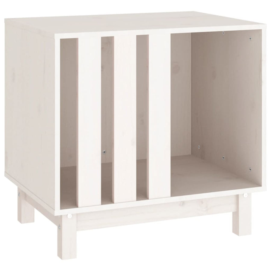 Hondenhok Massief Grenenhout 60 x 45 x 57 cm Wit