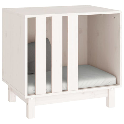 Hondenhok Massief Grenenhout 60 x 45 x 57 cm Wit