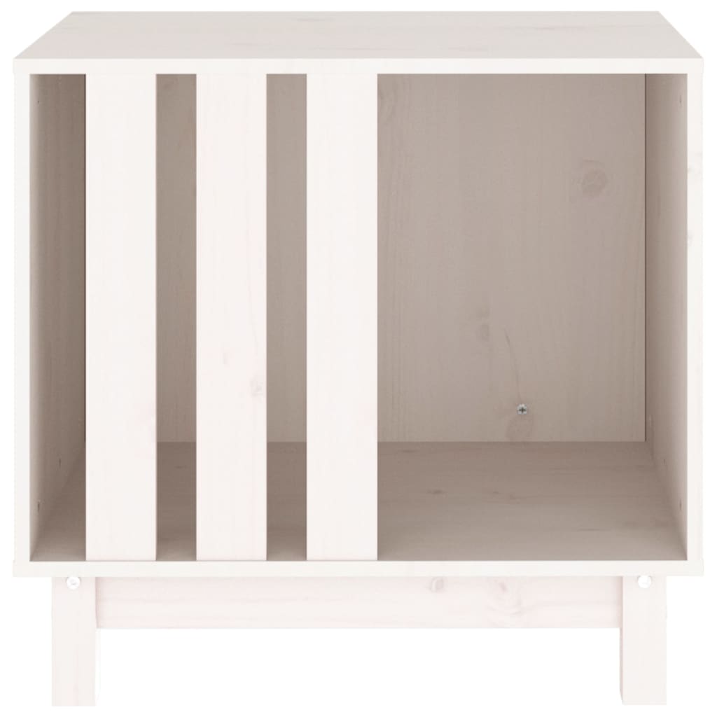 Hondenhok Massief Grenenhout 60 x 45 x 57 cm Wit