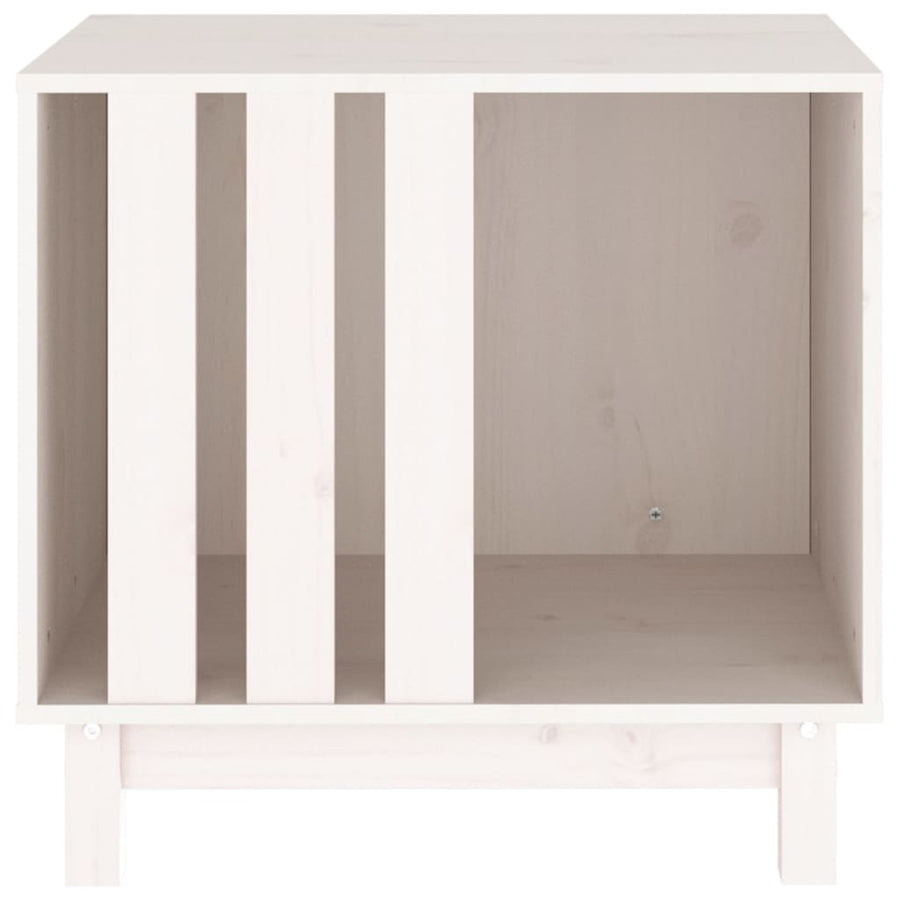 Hondenhok Massief Grenenhout 60 x 45 x 57 cm Wit