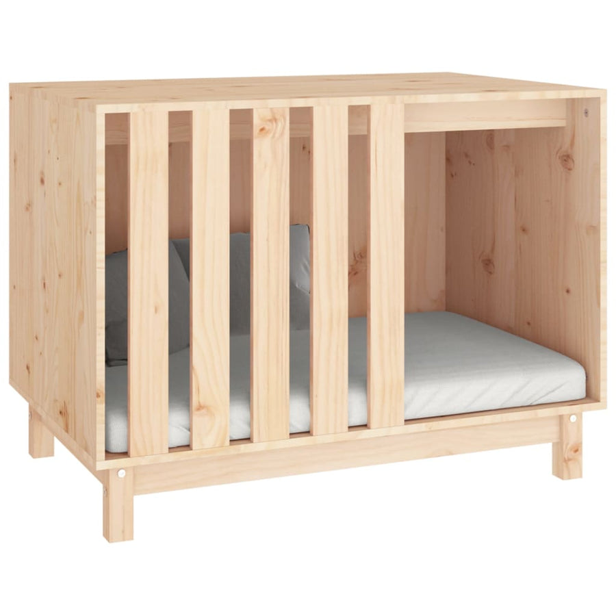 Hondenhok Massief Grenenhout 90 x 60 x 67 cm Naturel