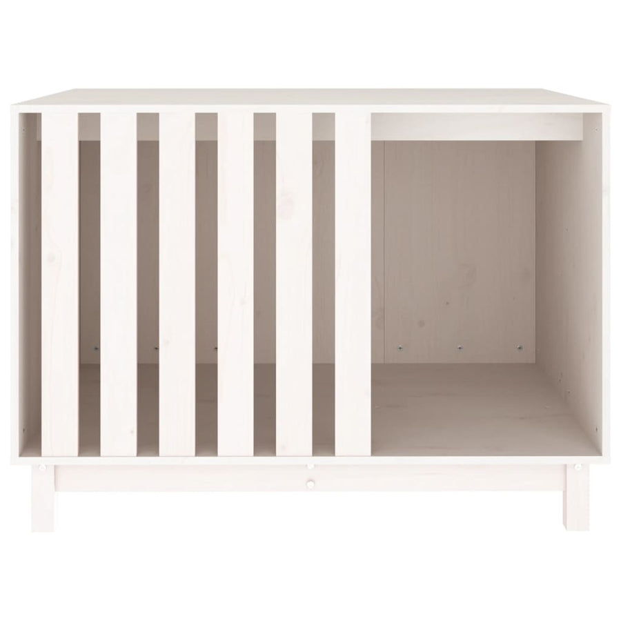 Hondenhok Massief Grenenhout 100 x 70 x 72 cm Wit