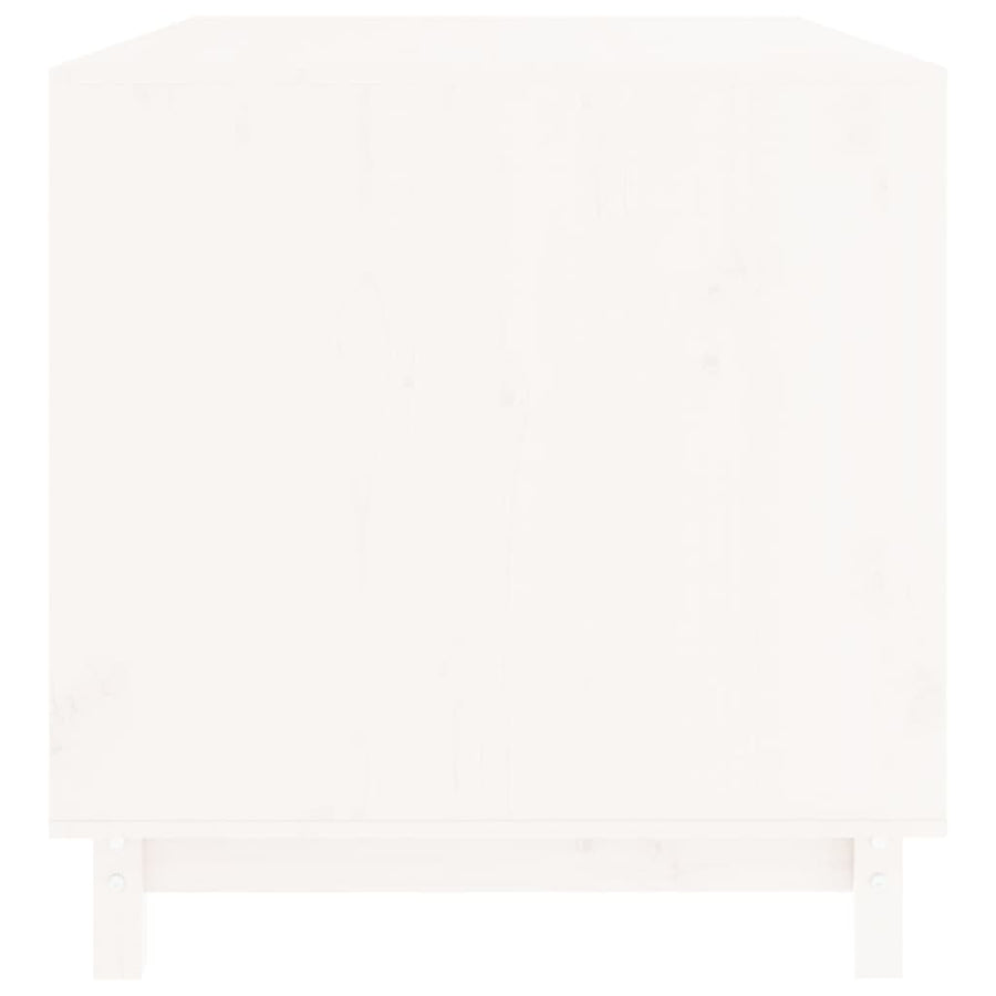 Hondenhok Massief Grenenhout 100 x 70 x 72 cm Wit