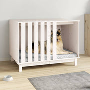 Dog kennel 100x70x72 cm solid pine wood white