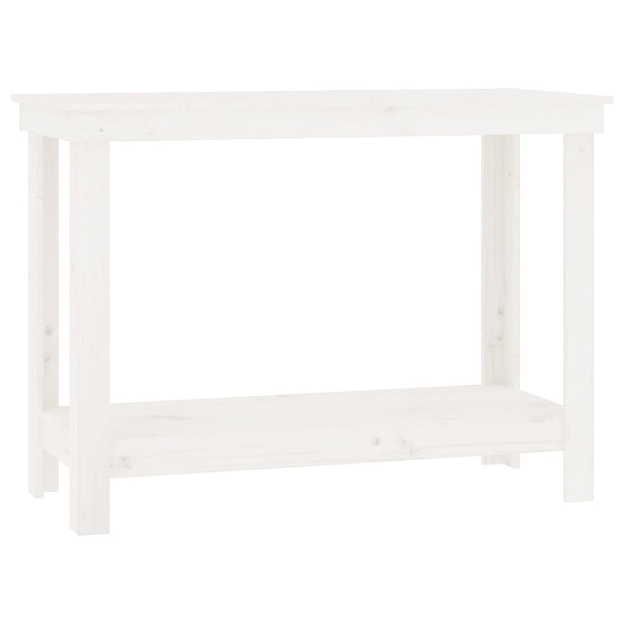 Werkbank 110x50x80 cm massief grenenhout wit 110 x 50 x 80 cm Wit