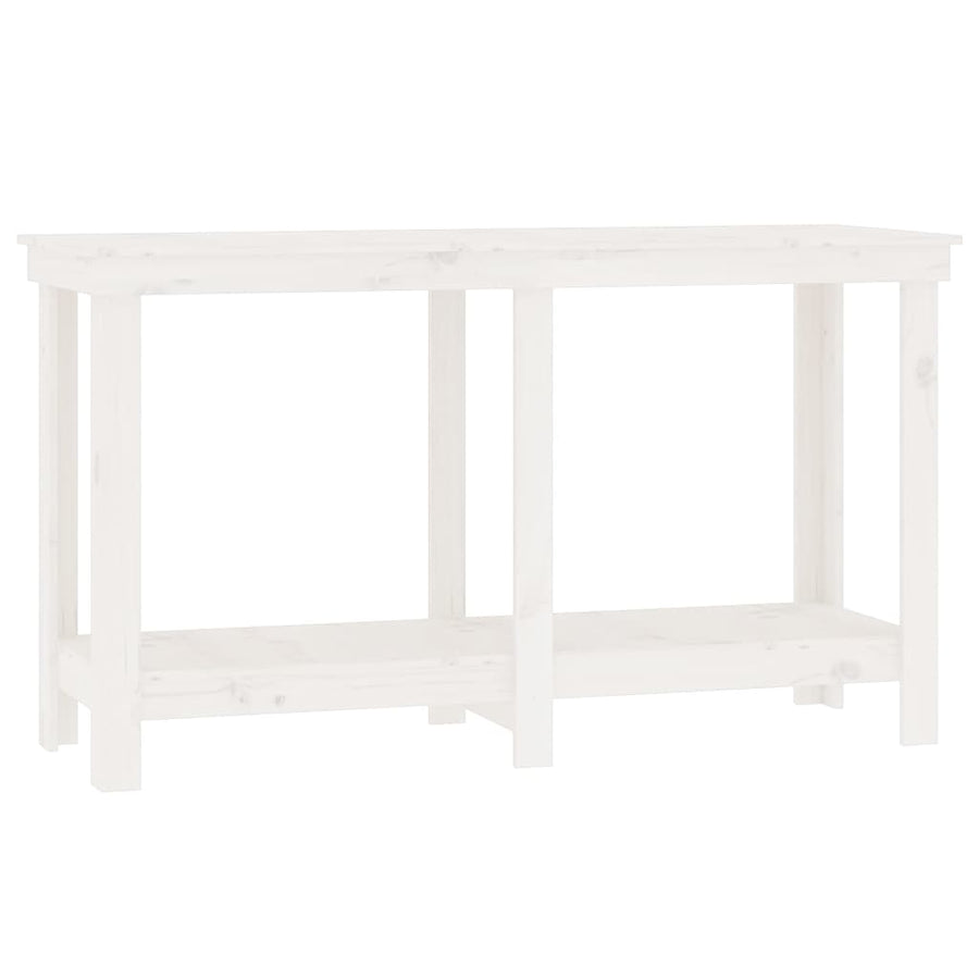 Werkbank 140x50x80 cm massief grenenhout wit 140 x 50 x 80 cm Wit