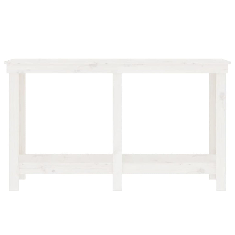 Werkbank 140x50x80 cm massief grenenhout wit 140 x 50 x 80 cm Wit
