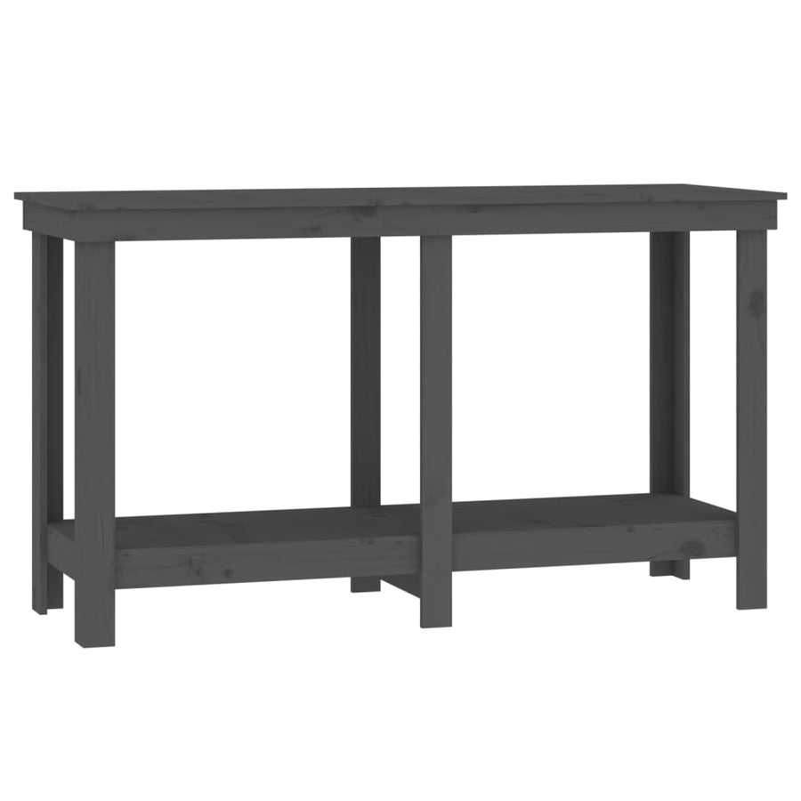Werkbank 140x50x80 cm massief grenenhout grijs 140 x 50 x 80 cm Grijs