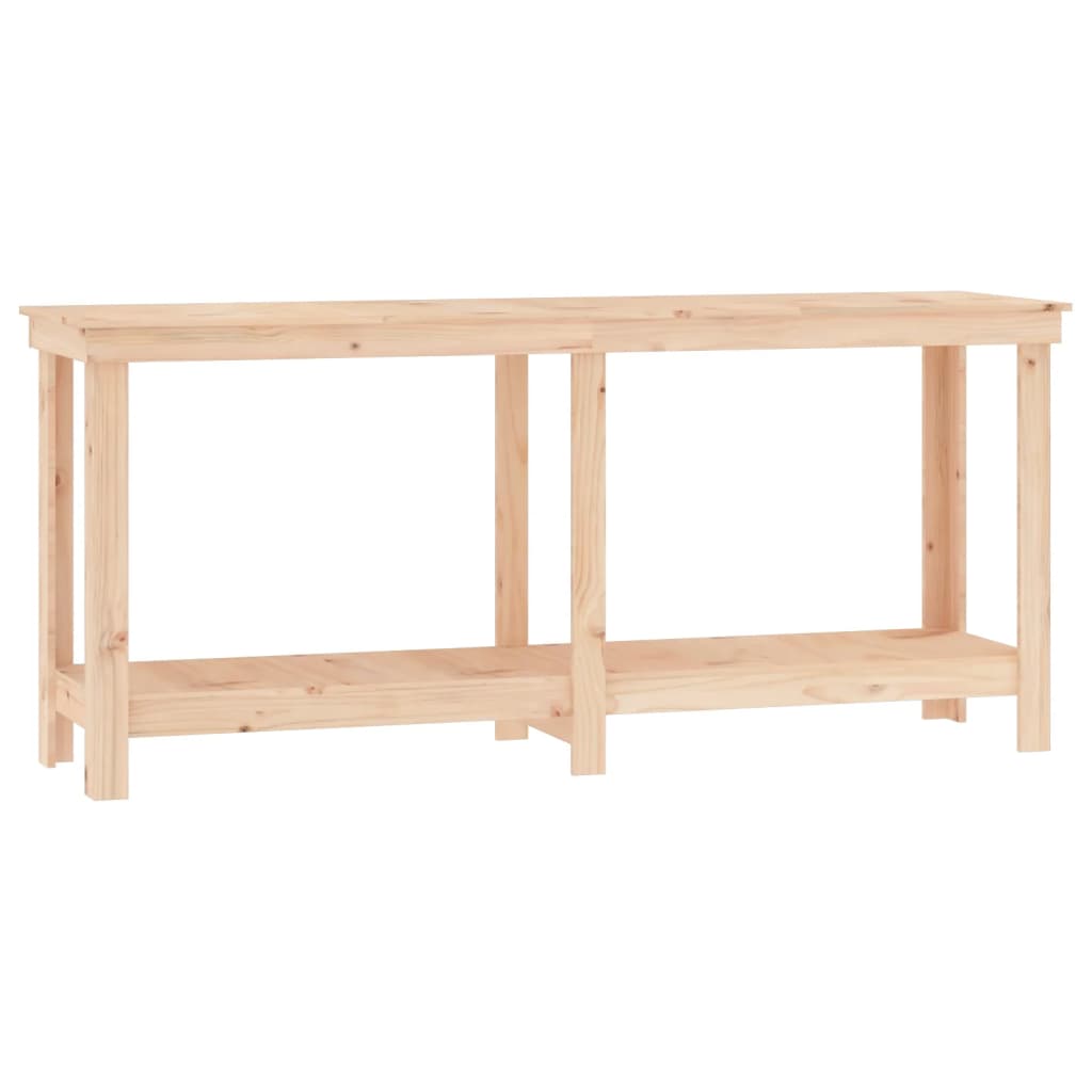 Werkbank 180x50x80 cm massief grenenhout 180 x 50 x 80 cm Naturel