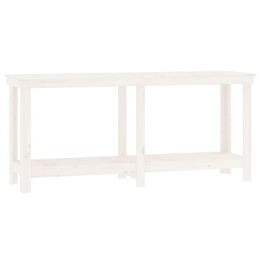 Werkbank 180x50x80 cm massief grenenhout wit 180 x 50 x 80 cm Wit