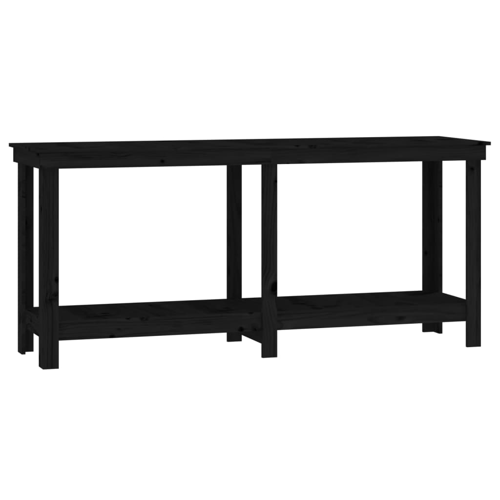werkbank 180x50x80 cm massief grenenhout zwart 180 x 50 x 80 cm Zwart
