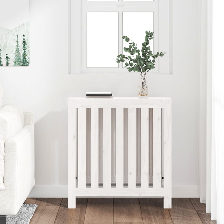 Radiatorombouw 79,5X19X84 Cm Massief Grenenhout Wit Naturel