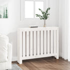 Radiator Cover 108.5x19x84 cm Solid Pinewood White Natural