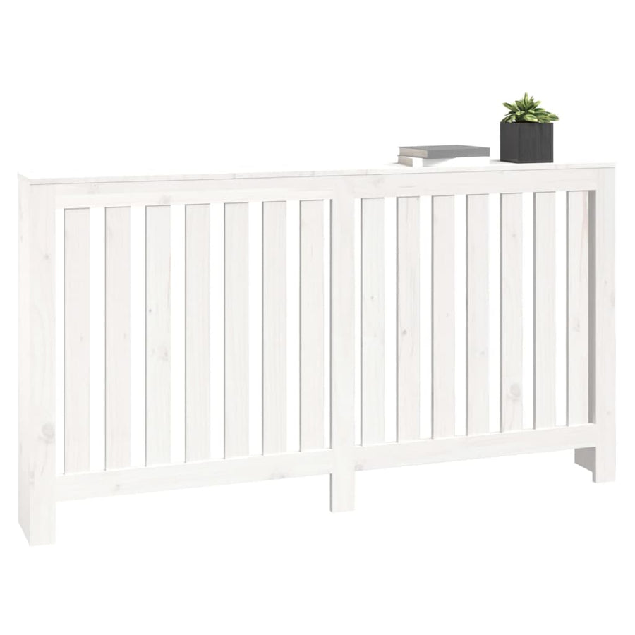 Radiatorombouw 153X19X84 Cm Massief Grenenhout Wit Naturel