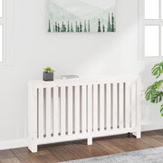 Radiatorombouw 153x19x84 cm massief grenenhout wit naturel