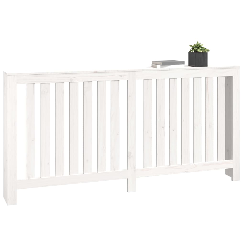 Radiatorombouw 169X19X84 Cm Massief Grenenhout Wit Naturel