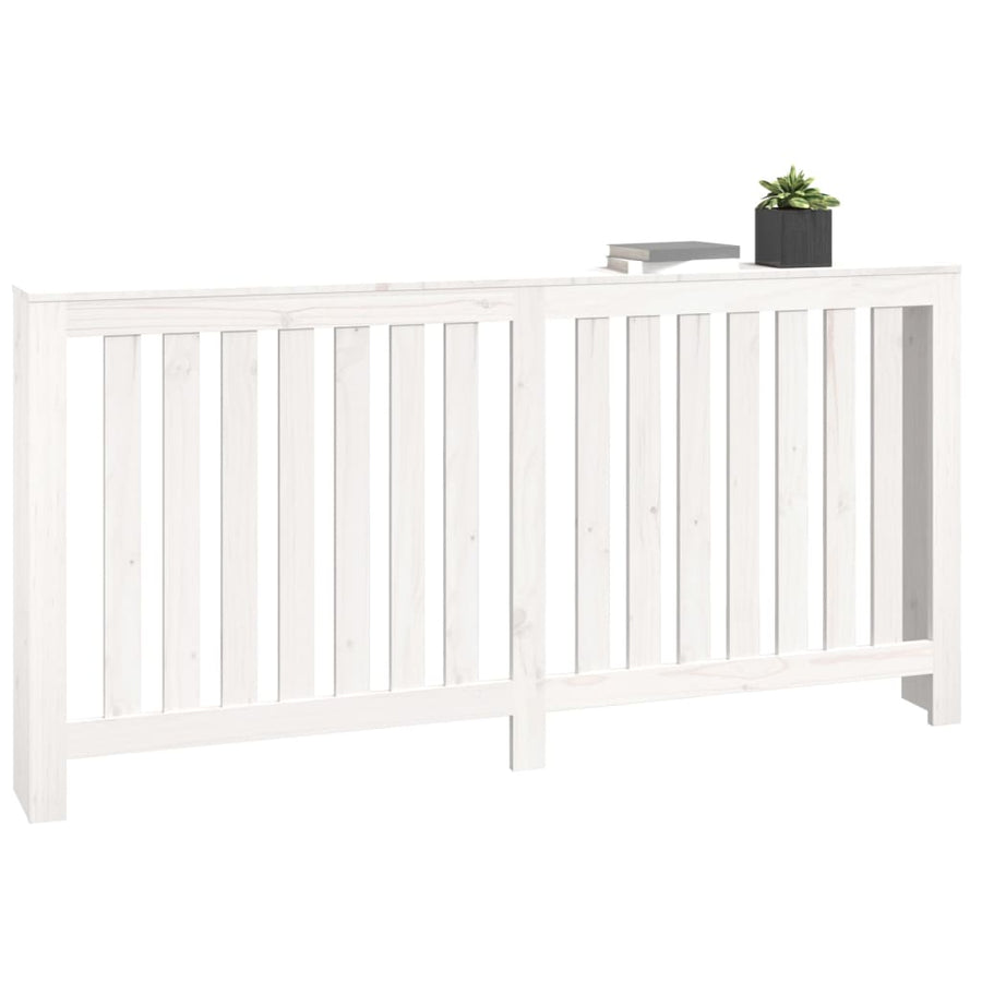 Radiatorombouw 169X19X84 Cm Massief Grenenhout Wit Naturel