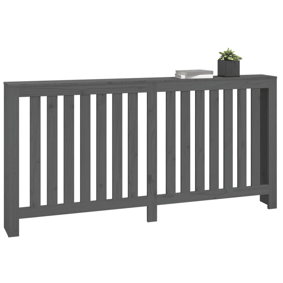 Radiatorombouw Massief Grenenhout 169 x 19 x 84 cm Grijs