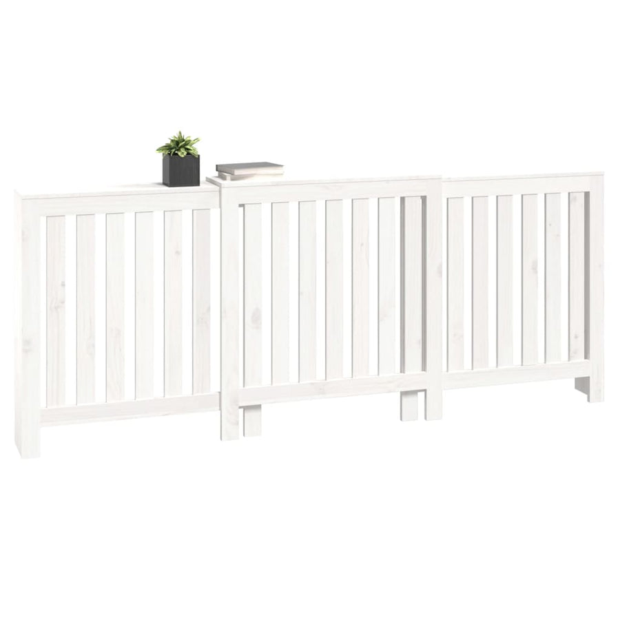 Radiatorombouw 210X21X85 Cm Massief Grenenhout Wit