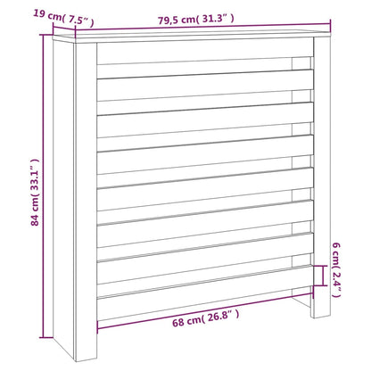 Radiatorombouw 79,5X19X84 Cm Massief Grenenhout