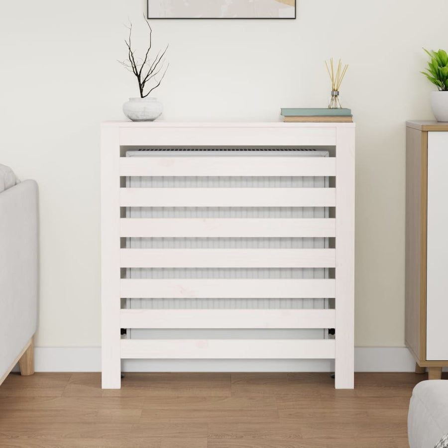 Radiatorombouw 79,5X19X84 Cm Massief Grenenhout Wit