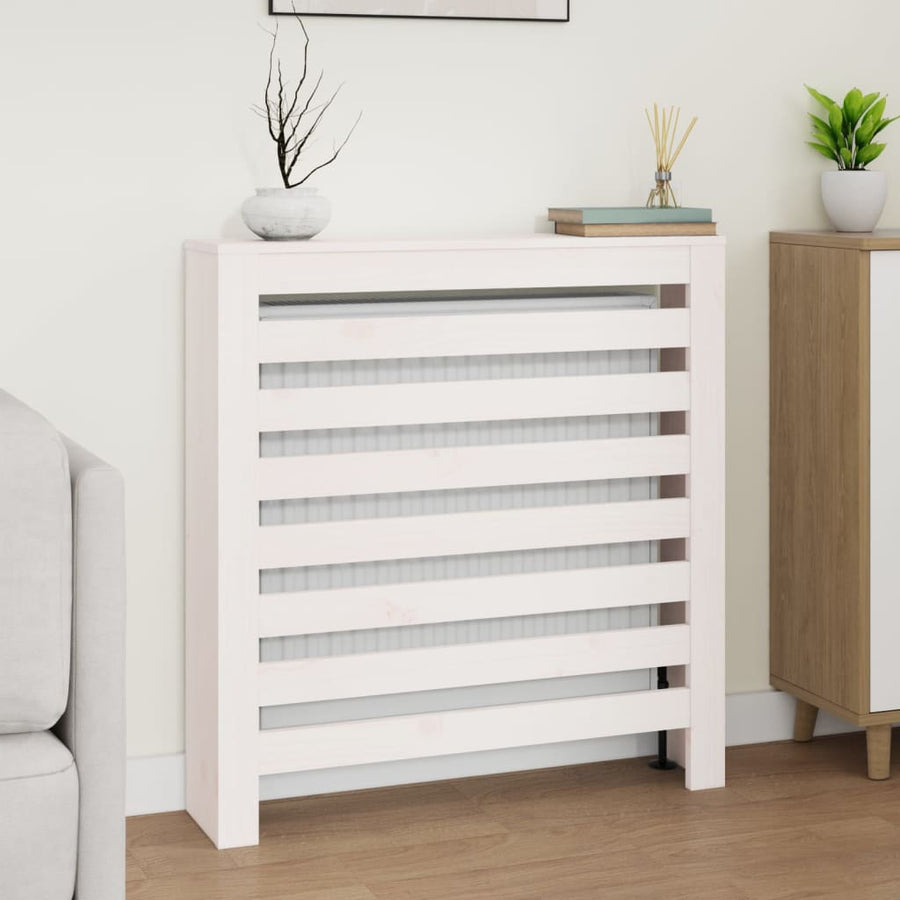 Radiatorombouw 79,5X19X84 Cm Massief Grenenhout Wit