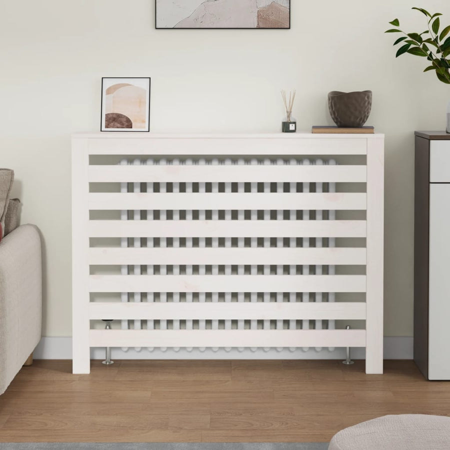 Radiatorombouw 108,5X19X84 Cm Massief Grenenhout Wit
