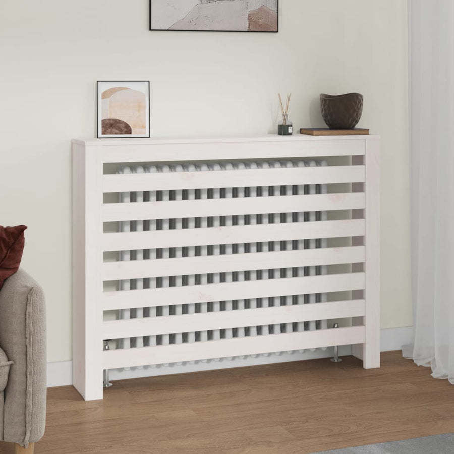 Radiatorombouw 108,5X19X84 Cm Massief Grenenhout Wit
