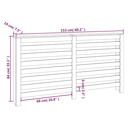 Radiatorombouw 153X19X84 Cm Massief Grenenhout