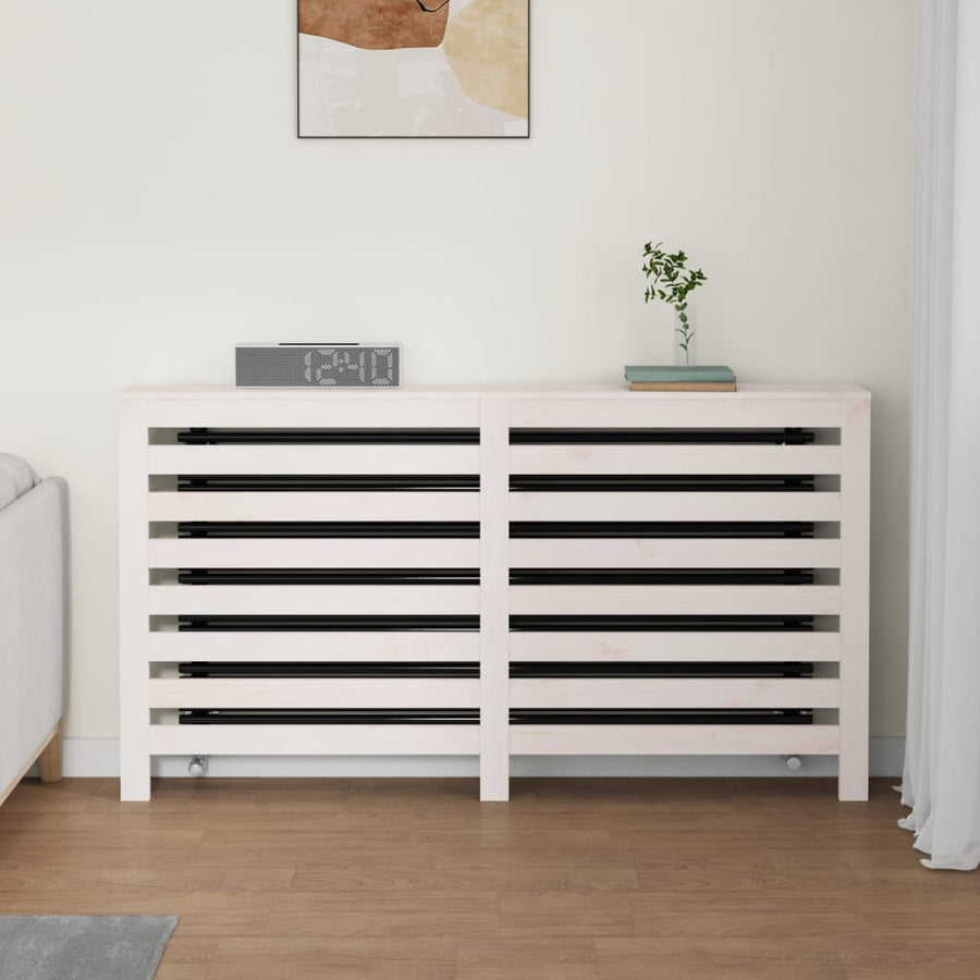 Radiatorombouw 153X19X84 Cm Massief Grenenhout Wit