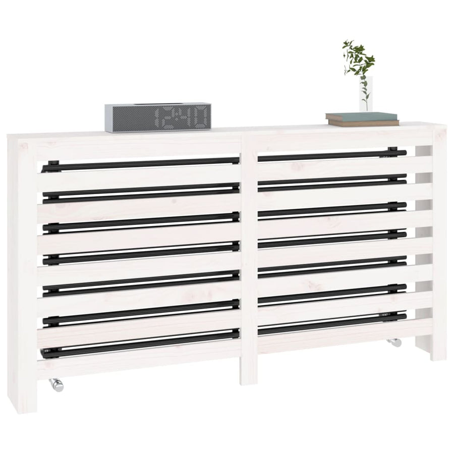 Radiatorombouw 153X19X84 Cm Massief Grenenhout Wit