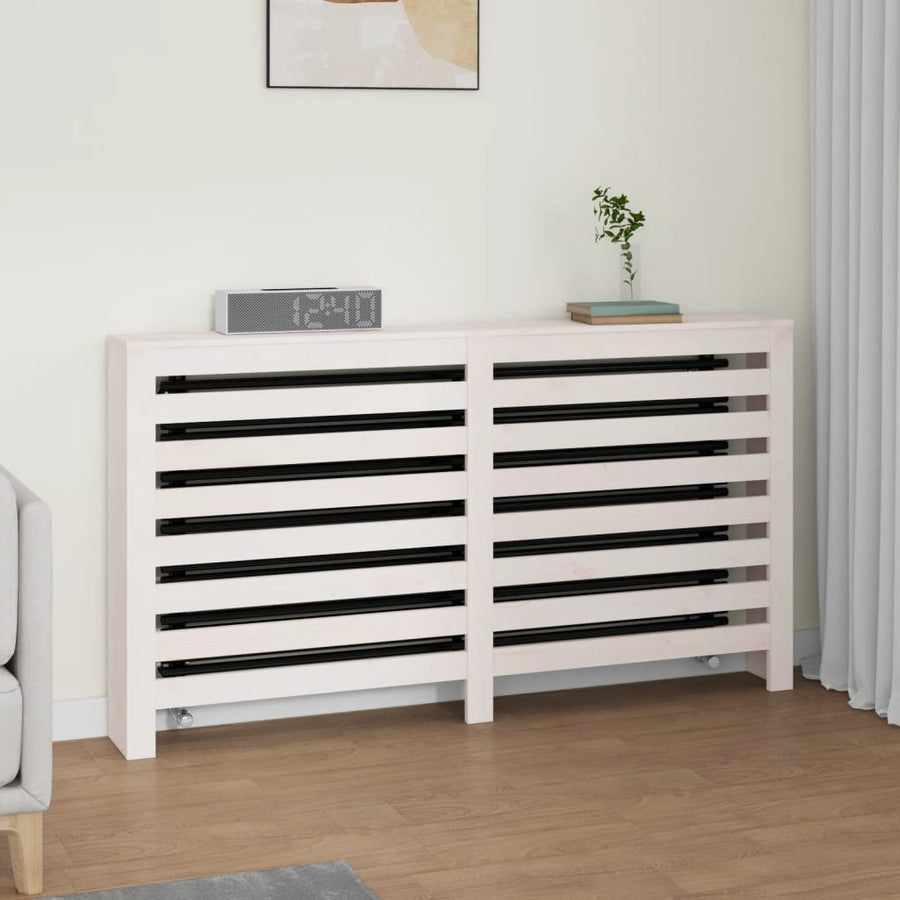 Radiatorombouw 153X19X84 Cm Massief Grenenhout Wit